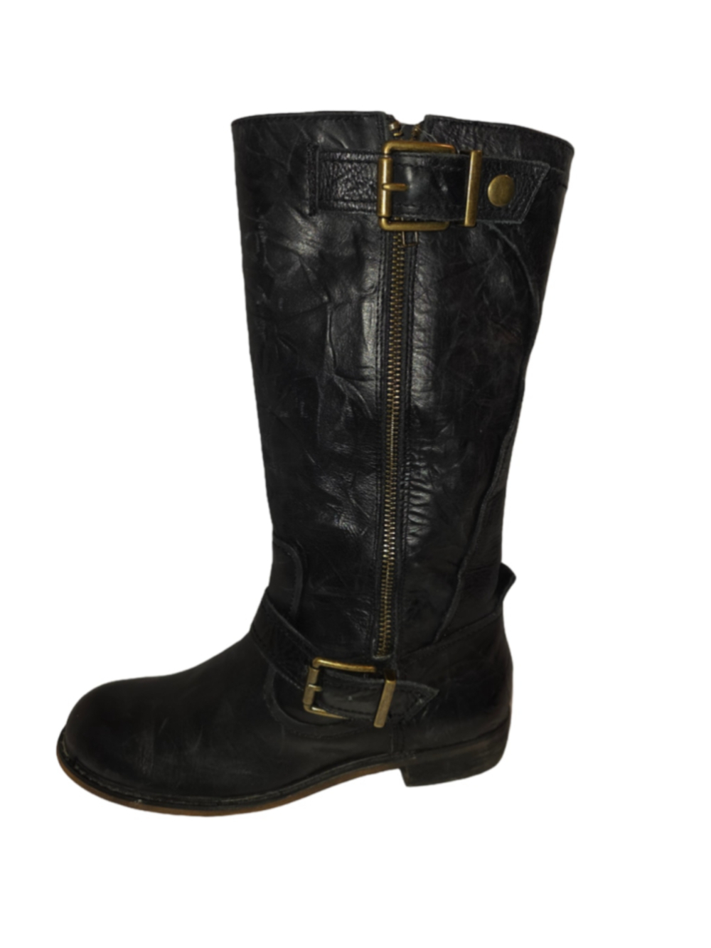 Gianni Bini Leather Moto Boots Size 7M